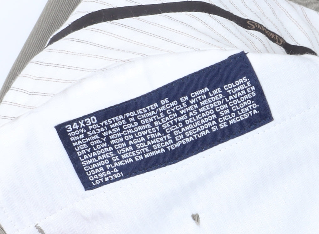 Stafford Grey Men's Dress Pants Size 34, Straight Leg