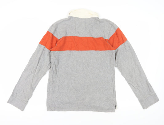 Urban Pipeline Men's Grey Colourblock Long Sleeve Polo