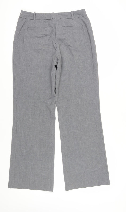 Womens UK Size 10 Worthington Curvy Fit Dress Pants Grey Trousers