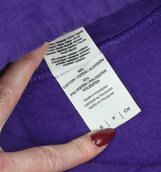 Unisex Adults UK Size S Gildan Purple Pullover Hoodie