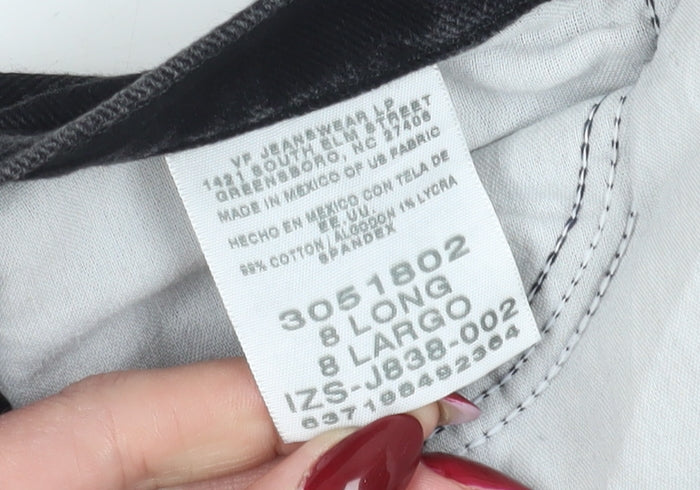 Lee Women's Black Straight Jeans Size 8 Relaxed Fit