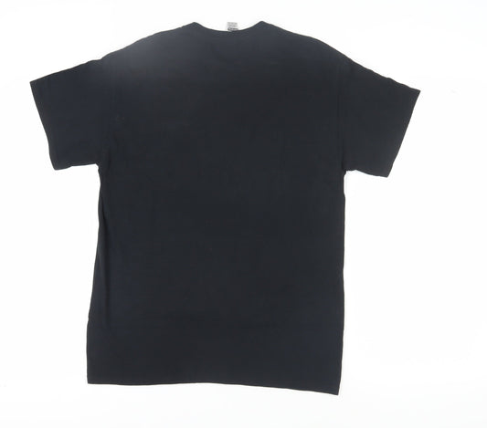 Mens UK Size M Gildan Black T-Shirt