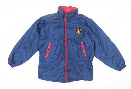 Mens UK Size S Active Stuff Blue Windbreaker Coat