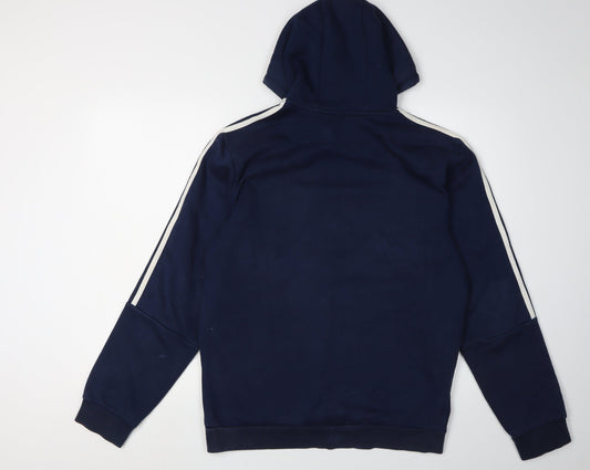 Adidas Men's Blue Pullover Hoodie M - Sports Style