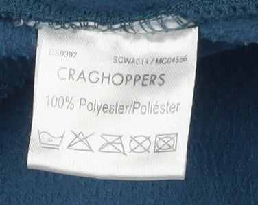 Craghoppers Women's Blue 1/2 Zip Fleece Sweatshirt UK 14