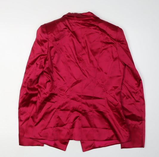Basler Women's Red Polyamide Blazer Jacket Size L
