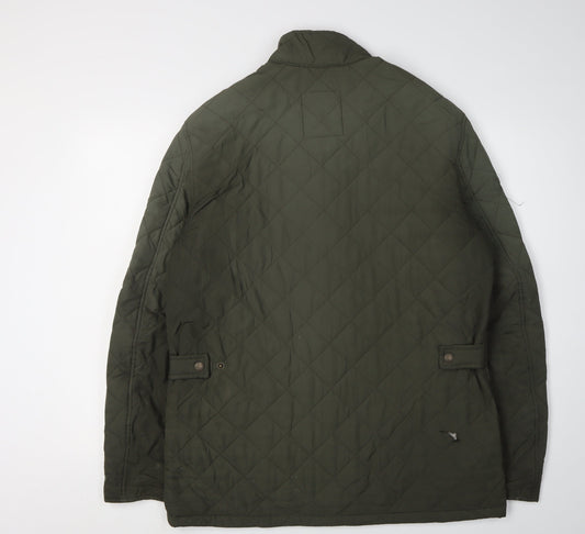 Mens UK Size M Marks and Spencer Green Quilted Coat