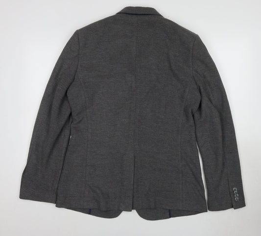 Mens UK Size 40 Steel & Jelly Regular Grey Suit Jacket