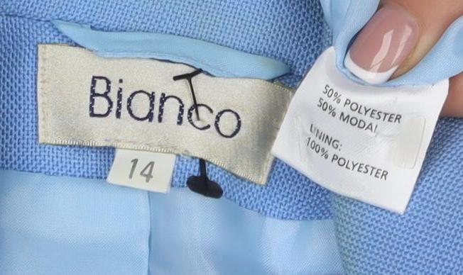 Bianco Women’s Blue Short Sleeve Blazer Size 14
