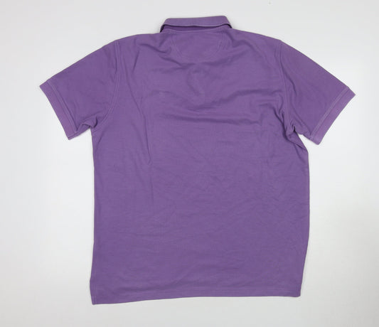 Izod Men's Purple Polo, Size L, Casual Summer Shirt