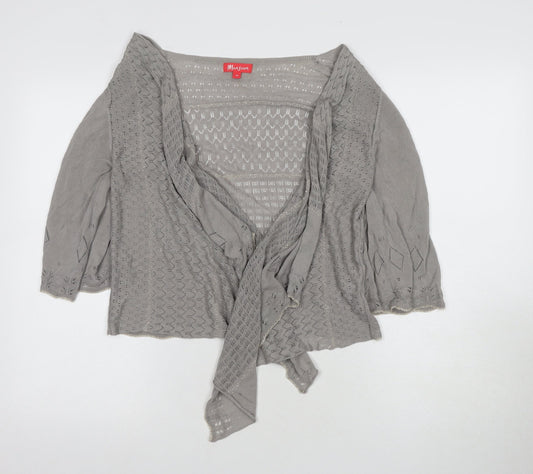 Womens UK Size M Monsoon Grey Wrap Jumper