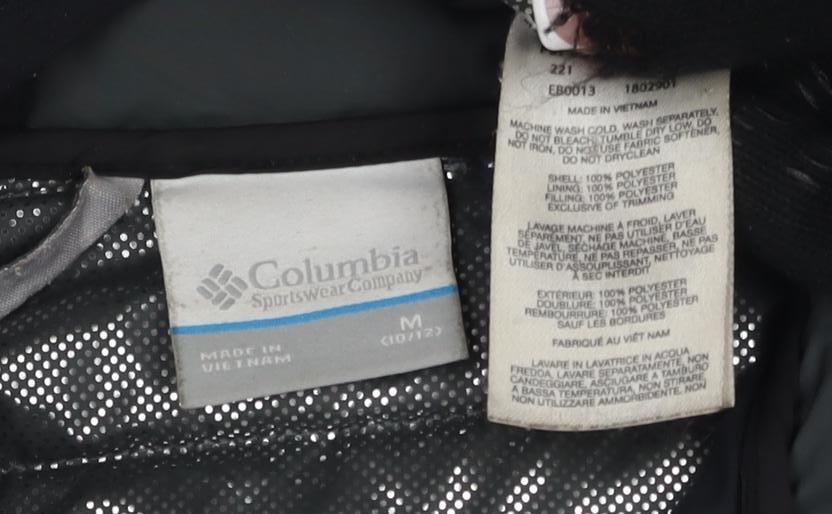 Columbia Black Unisex Kids Puffer Jacket M Winter Wear