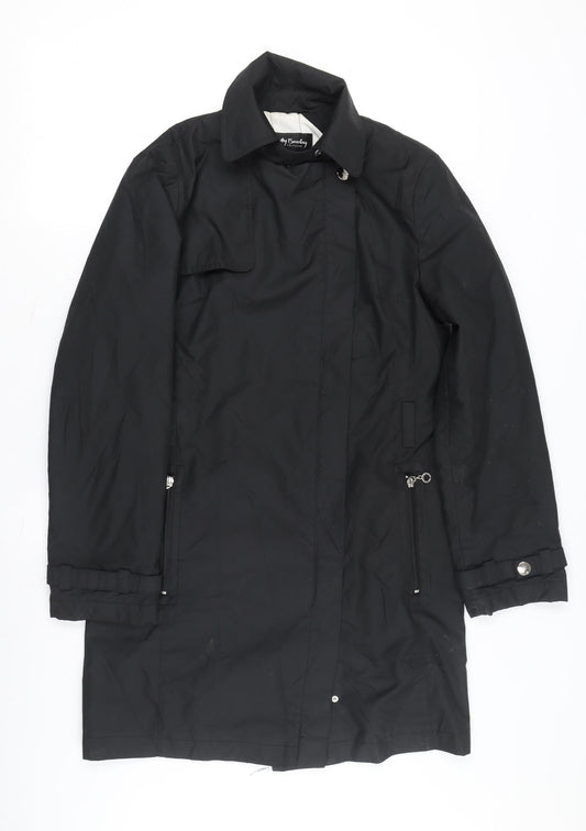Womens UK Size 6 Betty Barclay Black Overcoat
