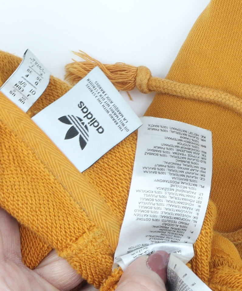 Adidas Unisex Orange Pullover Hoodie Size 14