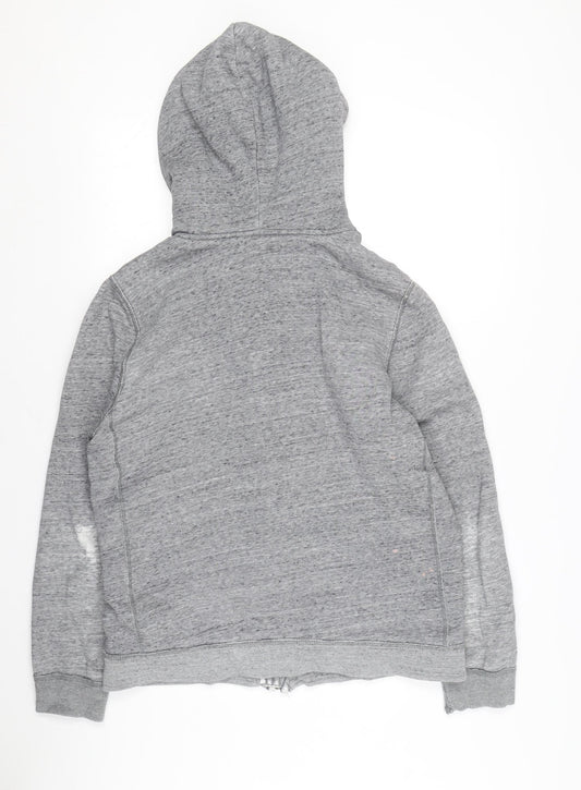 Abercrombie & Fitch Men's Grey Full Zip Hoodie, Size S