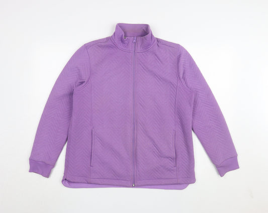 Womens UK Size M Lands' End Purple Basic Jacket