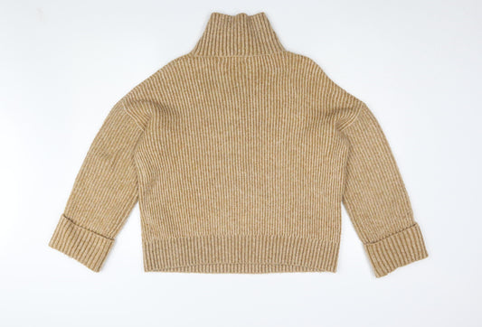 Womens UK Size XS Topshop Beige Pullover Jumper
