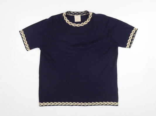 Womens UK Size M Eastex Blue Basic T-Shirt