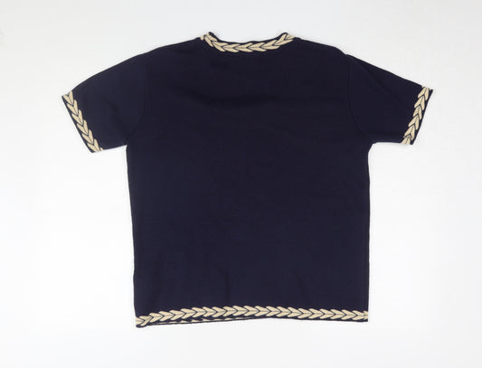 Womens UK Size M Eastex Blue Basic T-Shirt