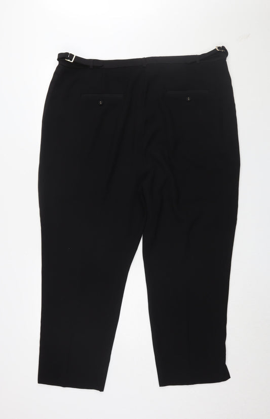 Womens UK Size 20 NEXT Regular Fit Dress Pants Black Trousers