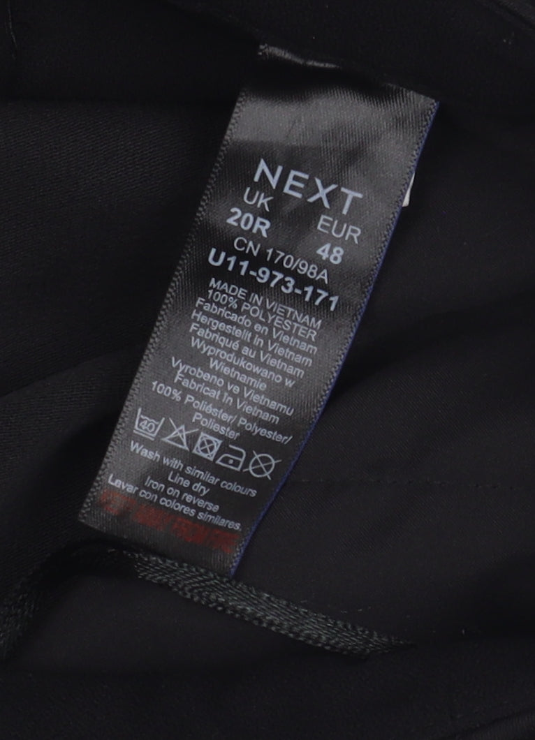 Womens UK Size 20 NEXT Regular Fit Dress Pants Black Trousers