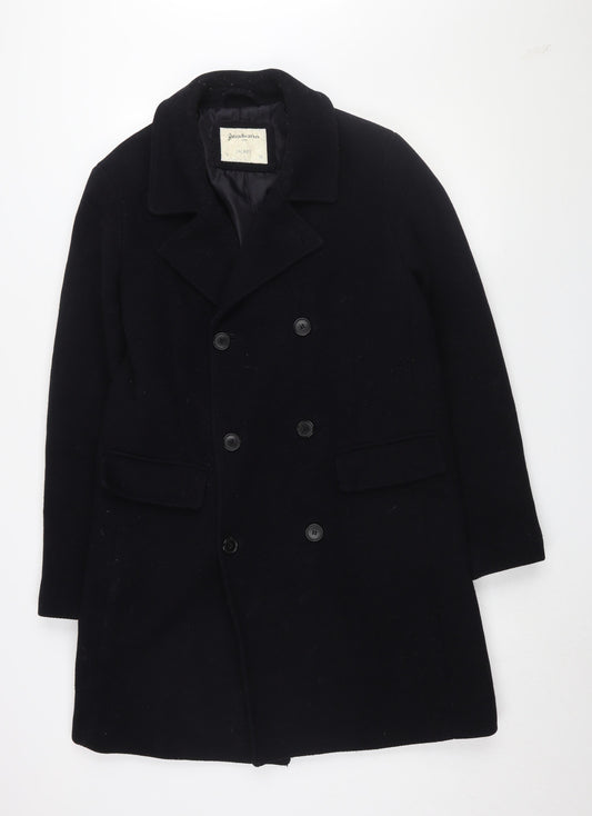 Womens UK Size M Stradivarius Black Pea Coat