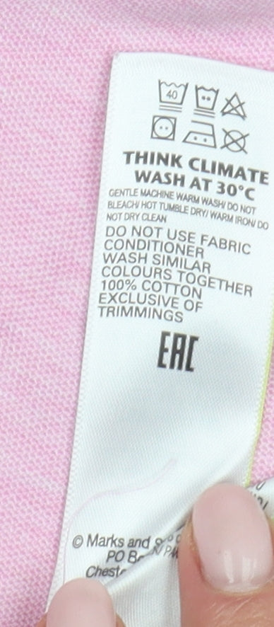 Marks and Spencer Men's Pink 2XL Polo Shirt Casual