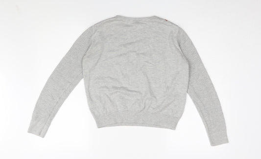 Womens UK Size 10 Topshop Grey Pullover Jumper