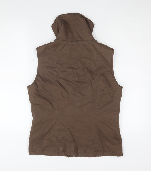 Marks & Spencer Women's Brown Cotton Waistcoat, Size 12