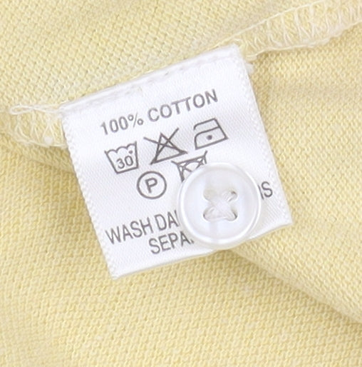 Mode Men's Yellow Cotton Short Sleeve Polo L