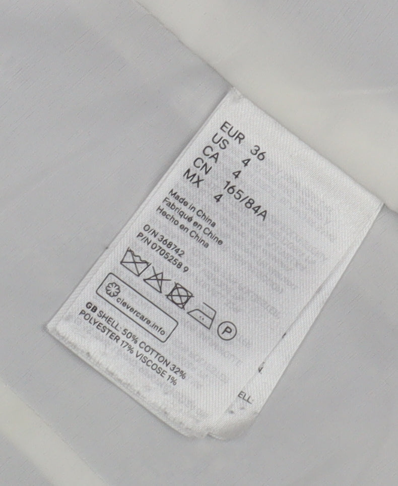 H&M Women's Blue Check Blazer Jacket UK 8