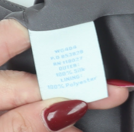 Boden Grey Women Silk Skirt Size 10 Regular