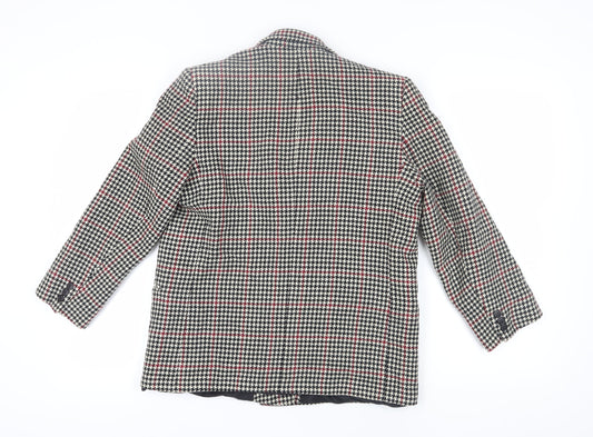 St Michael Women's Multicoloured Houndstooth Blazer Size 14