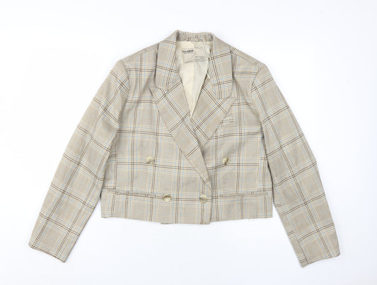 Womens UK Size L Pull & Bear Beige Basic Jacket