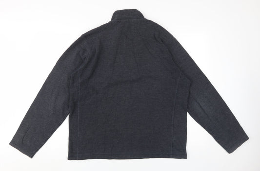 Mens UK Size L John Lewis Grey 1/4 Zip Sweatshirt