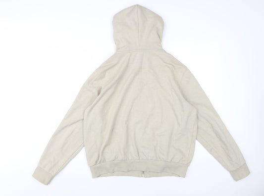 H&M Women Beige Full Zip Hoodie Size L