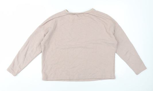 Womens UK Size S Pull & Bear Beige Pullover Sweatshirt