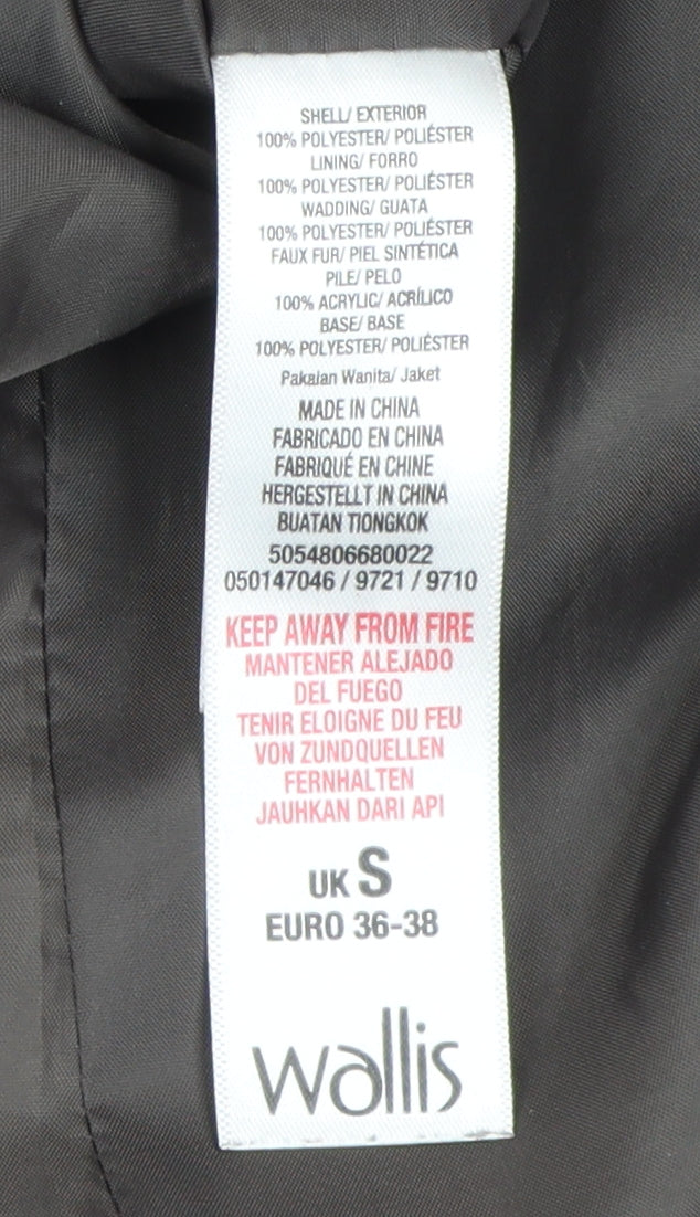 Womens UK Size S Wallis Grey Puffer Jacket