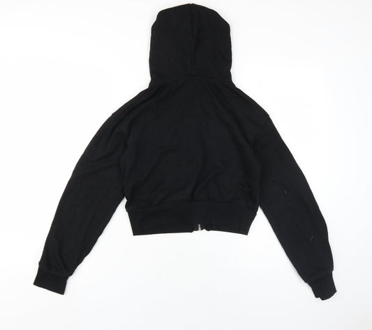 Womens UK Size 10 Boohoo Black Full Zip Hoodie
