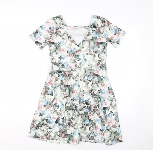 Dorothy Perkins Petite Floral Fit & Flare Dress Multicoloured