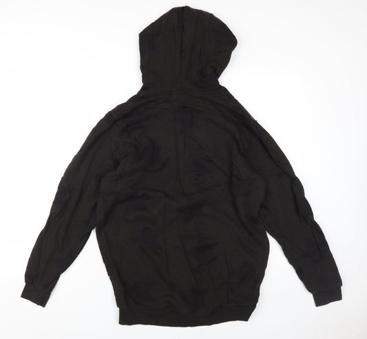H&M Women's Black Full Zip Hoodie, Size Small, Cotton