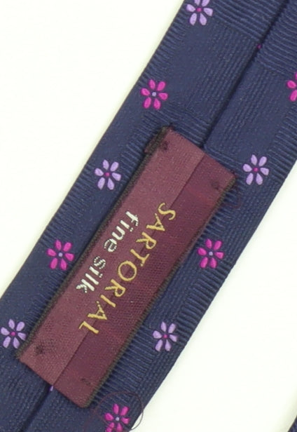 Sartorial Men's Purple Floral Silk Tie One Size