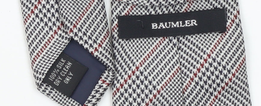 Mens Baumler Multicoloured Plaids & Checks 100% Silk Tie