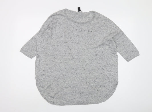 Womens UK Size XS Mango Grey Pullover Jumper