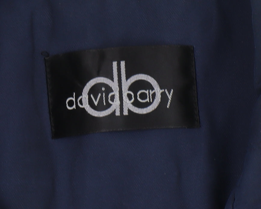 Mens UK Size L David Barry Blue Windbreaker Coat