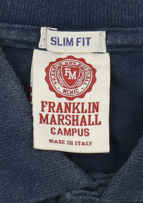 Franklin & Marshall Men's Blue Slim Fit Polo M