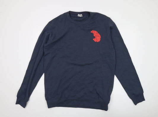 Additional front view of AS Colour Blue unisex graphic pullover sweatshirt xl