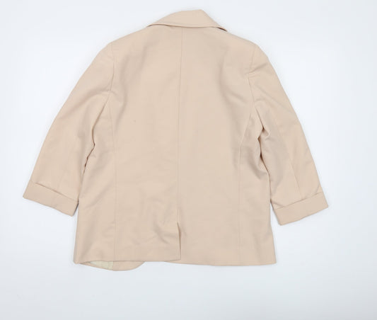 ASOS Women’s Beige Blazer Size 10 Regular 3/4 Sleeve