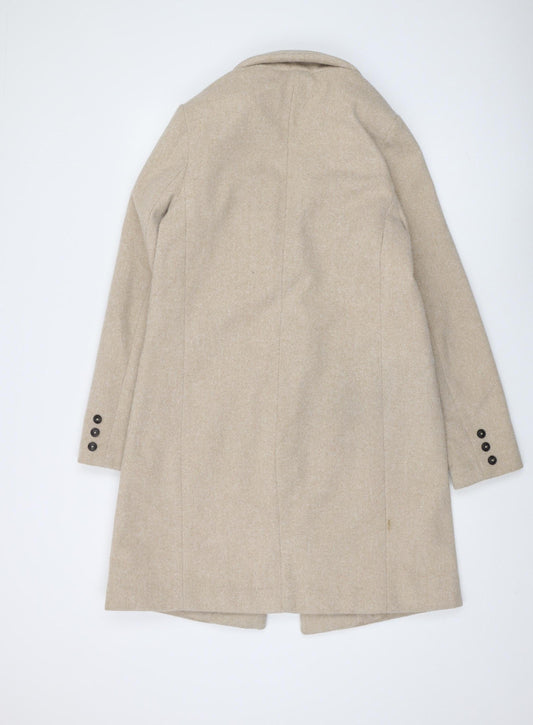New Look Women's Beige Overcoat, Size 10, Casual & Formal