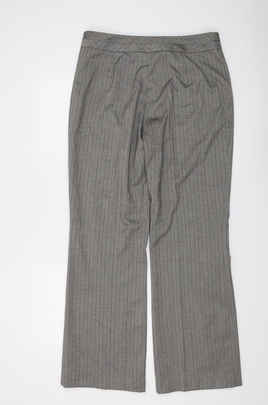 Womens UK Size 14 Marks and Spencer Classic Fit Dress Pants Grey Trousers